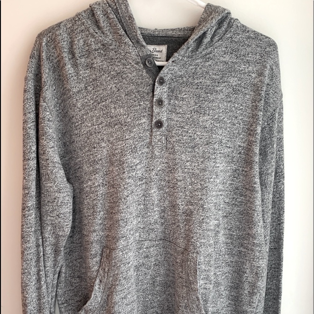 Lucky Brand Grey Label Long-Sleeve Gray Hoodie